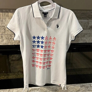 US Polo Associaition size Large Patriotic polo shirt